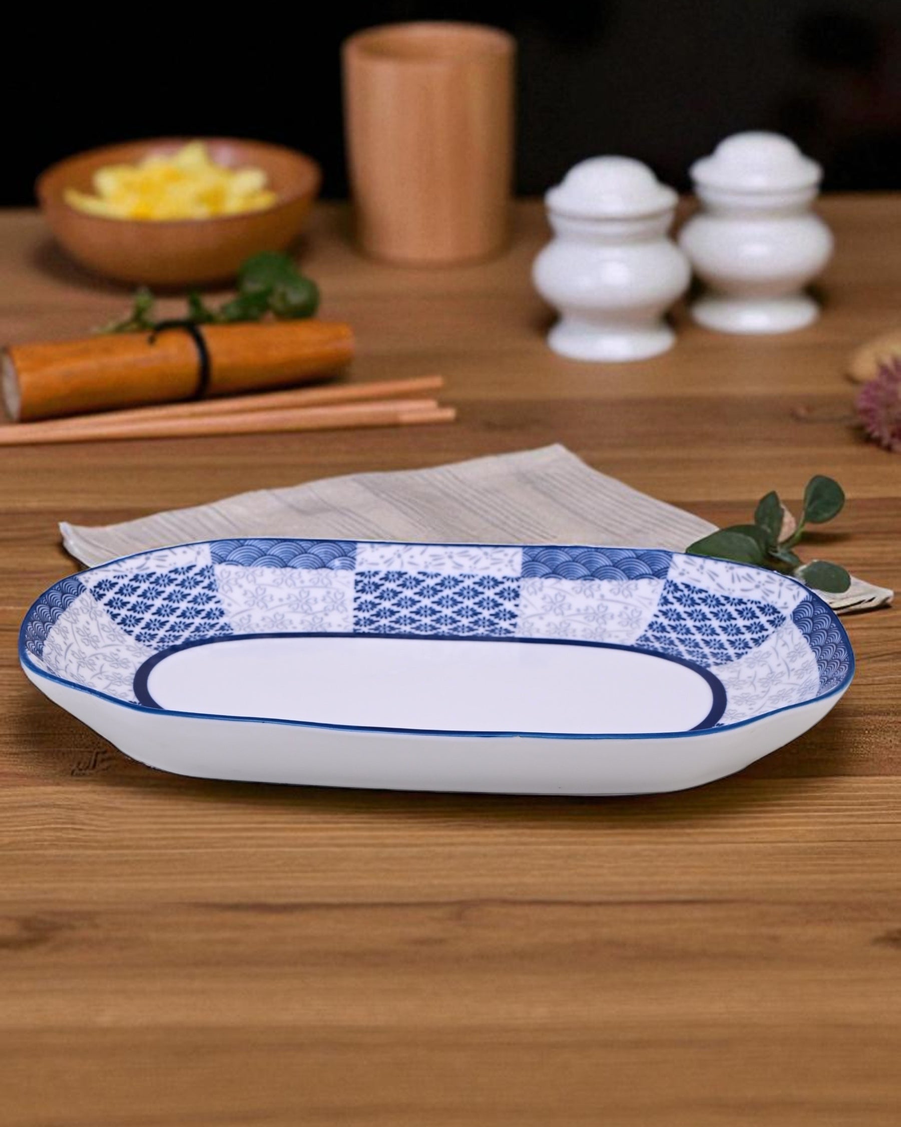 Midnight Mosaic Ceramic Platter 