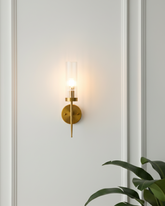 Glass Shade Wall Sconce Light 