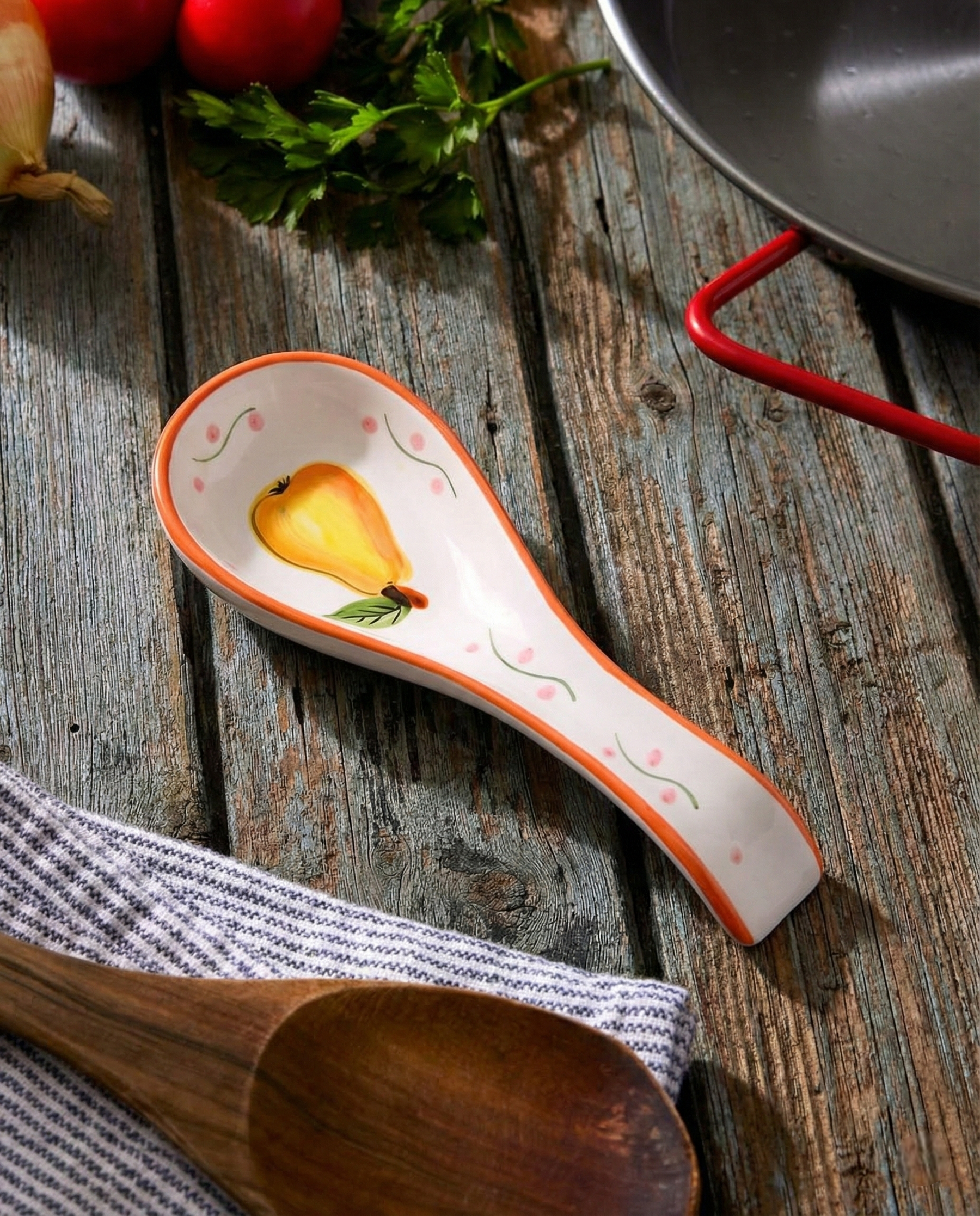 Countertop Pear Spoon Rest 