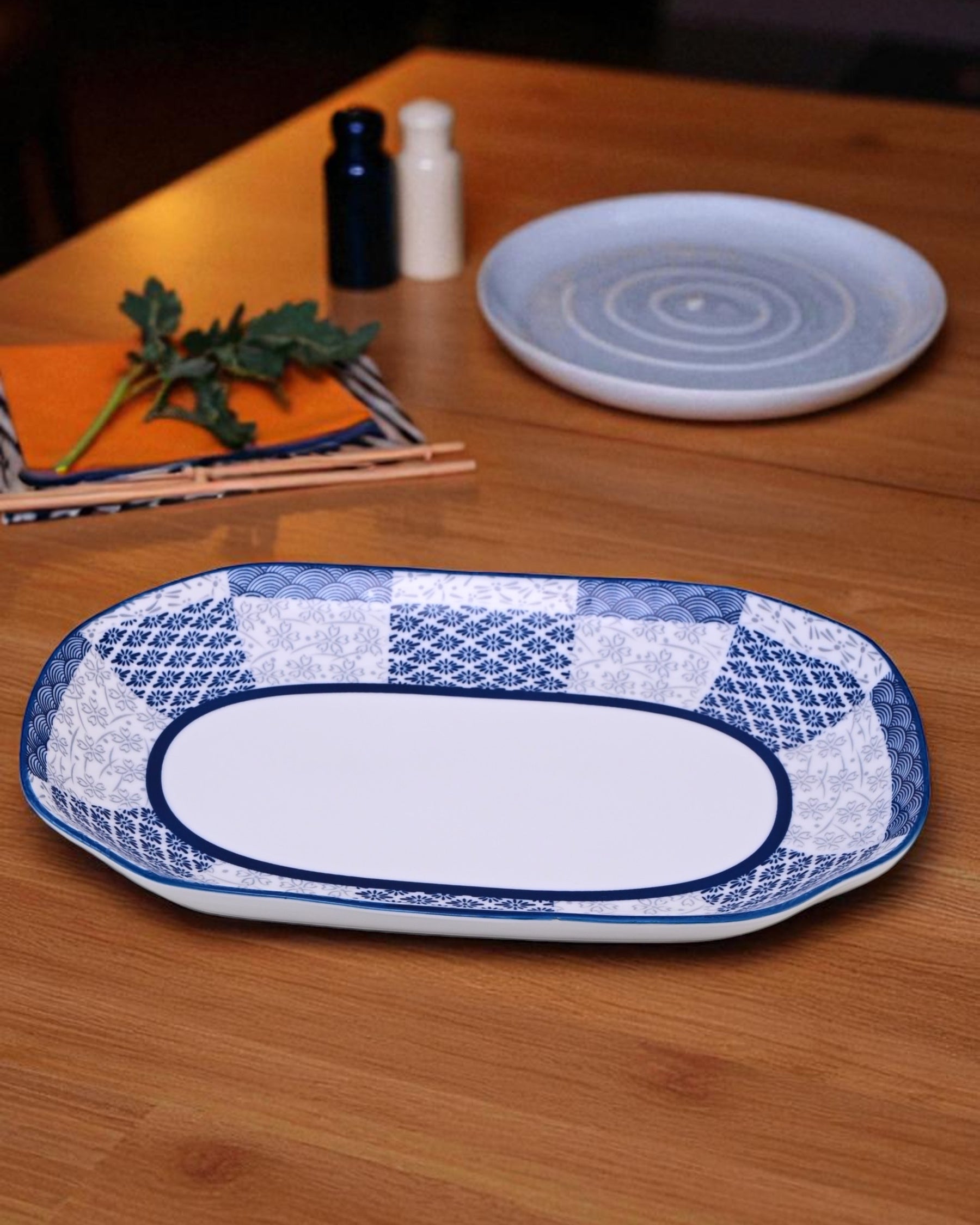 Midnight Mosaic Ceramic Platter 