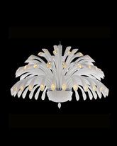 Opaline Crown Glass Chandelier - White 