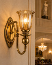 Trumpet Bloom Vintage Wall Sconce