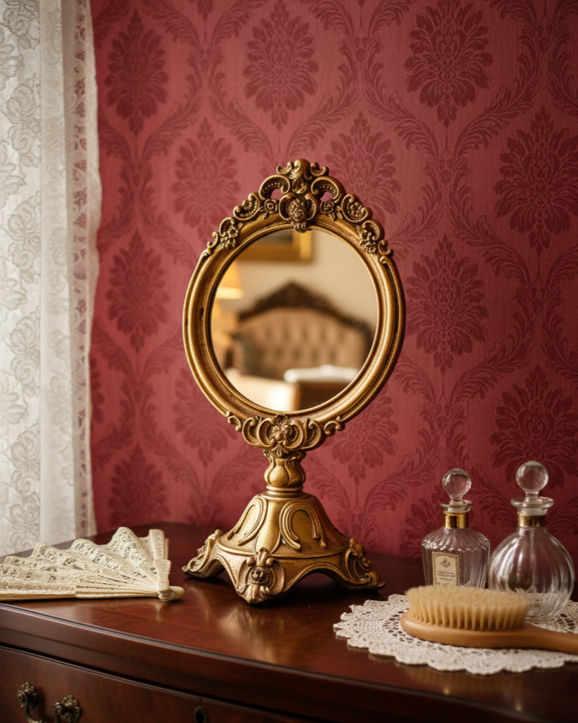 Victorian Elegance Table Top Mirror 