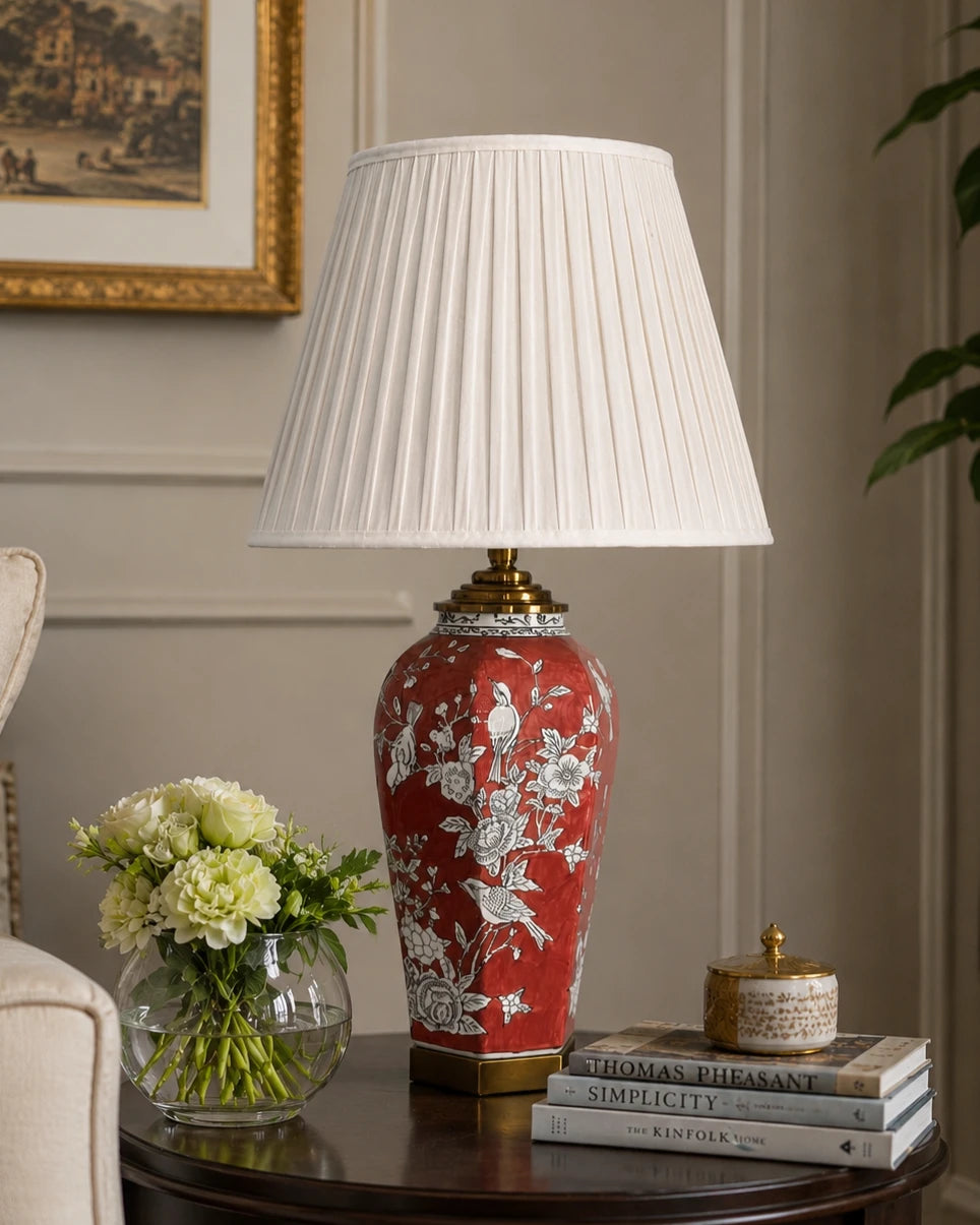 The Dynasty Songbird Table Lamp - Red 