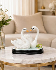 Swan Love Heart Decorative Figurine