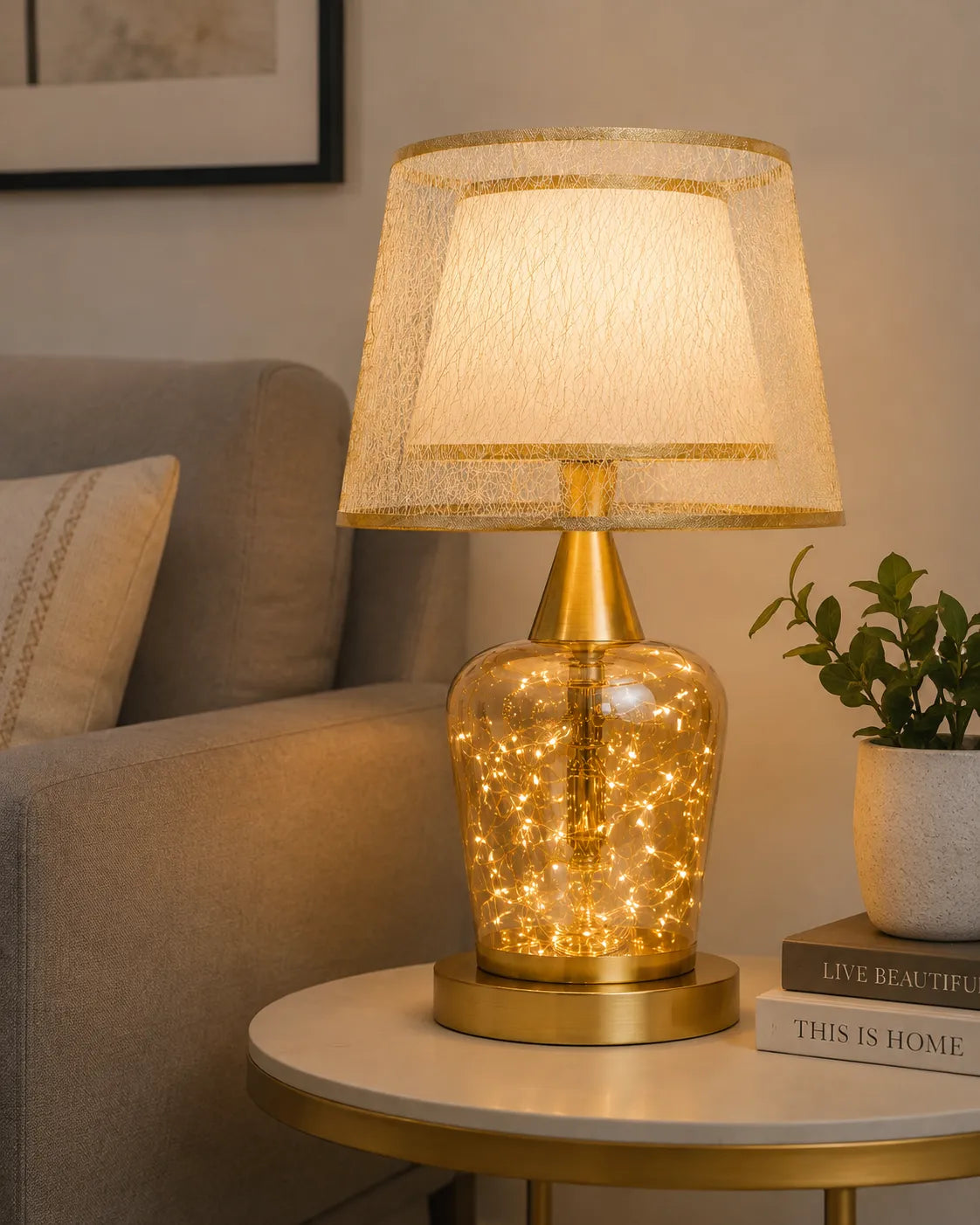 Gilded Starlight Dual-Lit Table Lamp