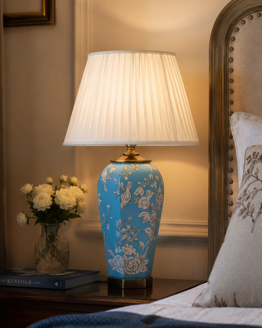 The Dynasty Songbird Table Lamp - Blue 