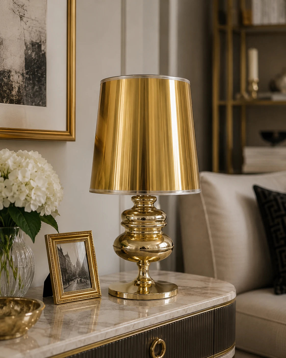 Imperial Glow Table Lamp - Gold 