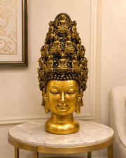 Crown of a Thousand Buddhas Golden Sculpture