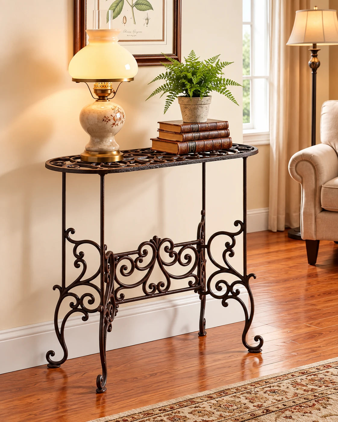 Cast Iron Accent Table 