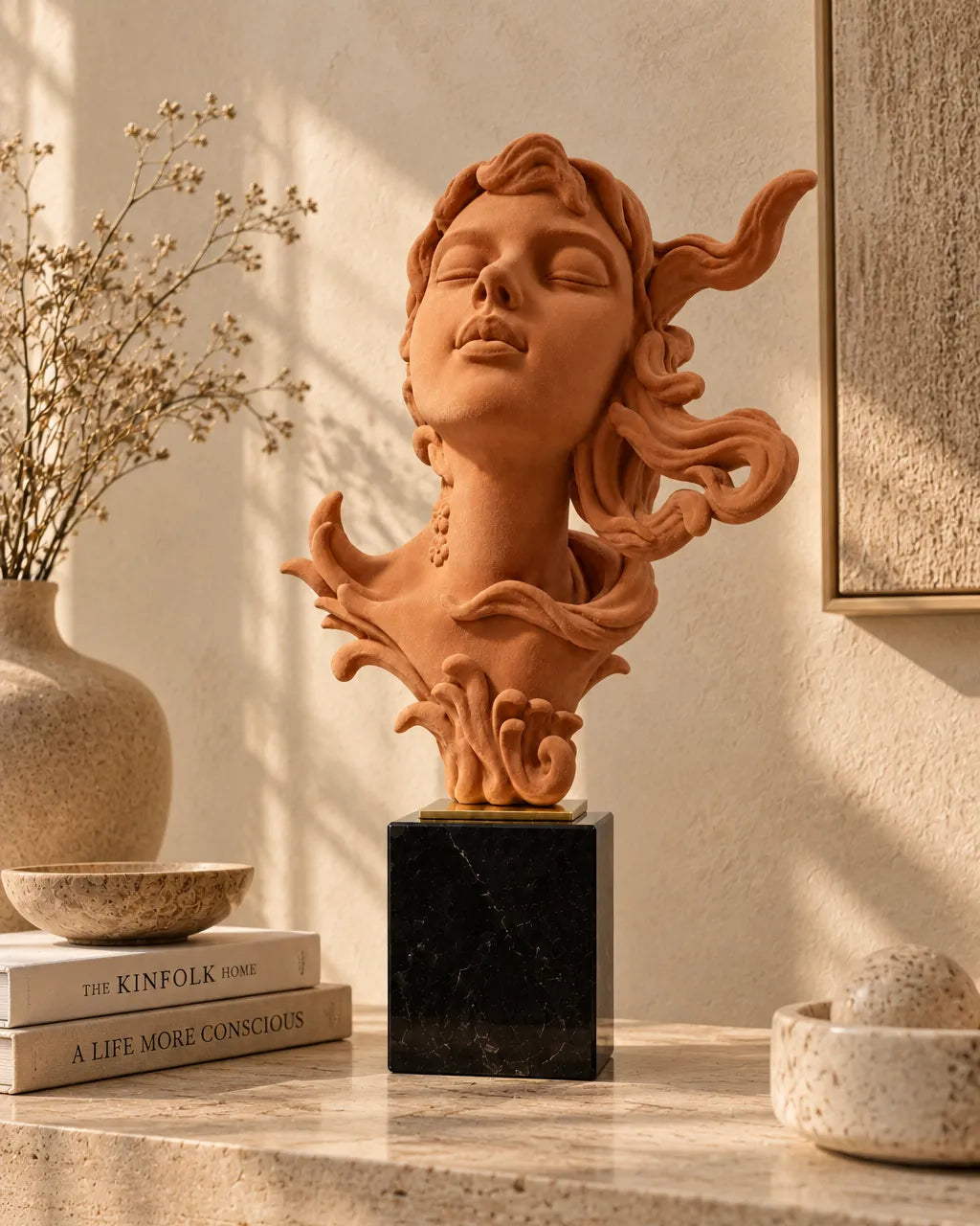 The Zephyr Flow Velvet Bust Sculpture