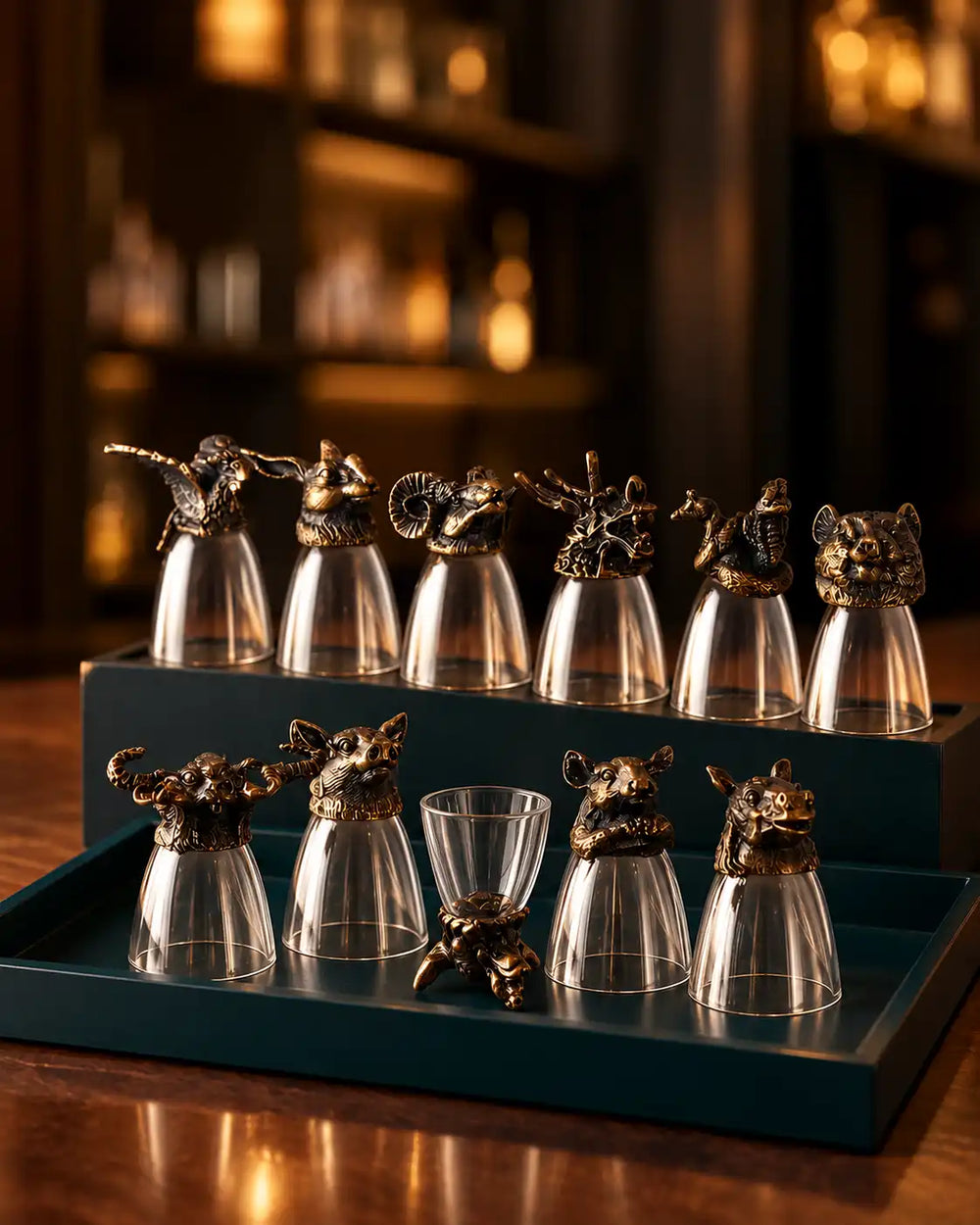 Animal Head Shooters Bronze - Set of 12