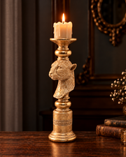 Golden Leopard Candle Stand