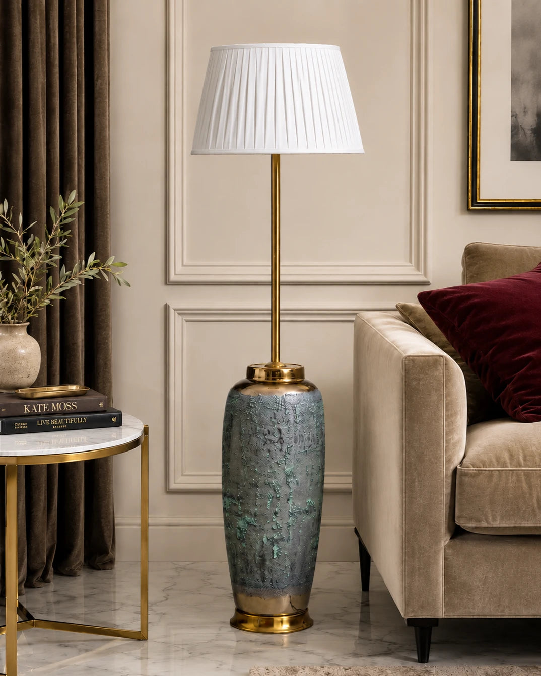 Obsidian Moss Floor Lamp 