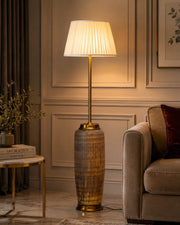 Walnut Wood Finish Floor Lamp