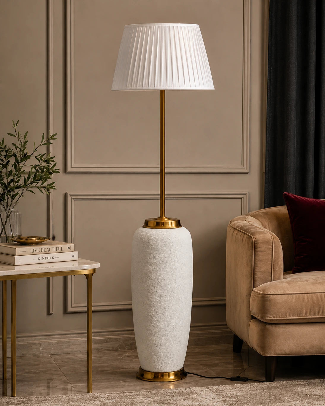 Pebble Finish Designer Floor Lamp 