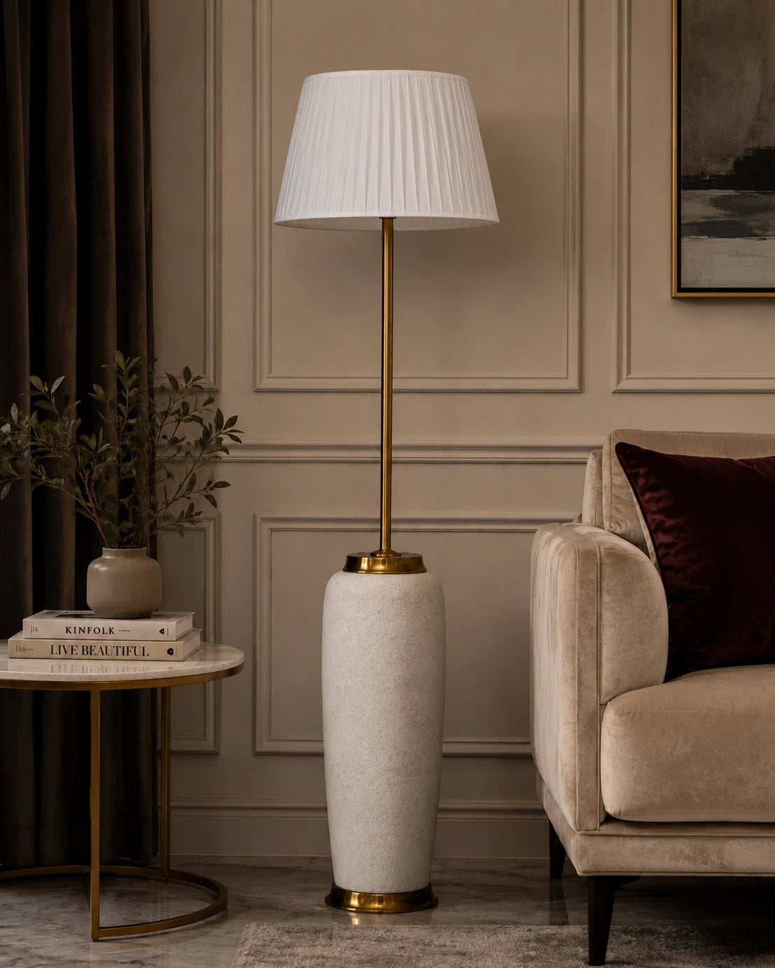 Pebble Finish Designer Floor Lamp
