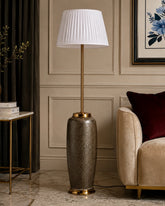 Charcoal Matte Textured Floor Lamp 