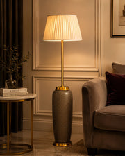 Charcoal Matte Textured Floor Lamp