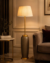 Charcoal Matte Textured Floor Lamp 