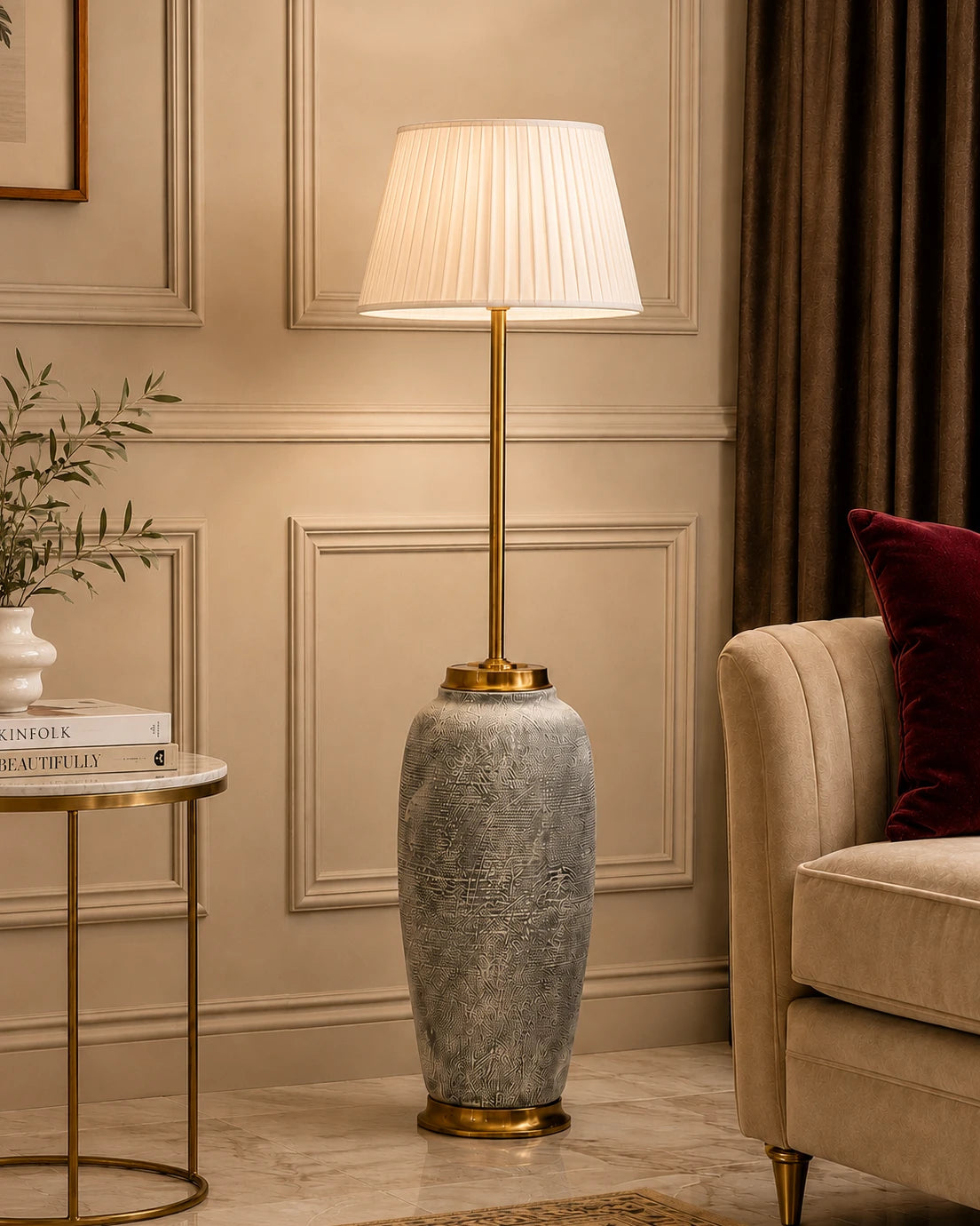 Vintage Ash Floor Lamp 