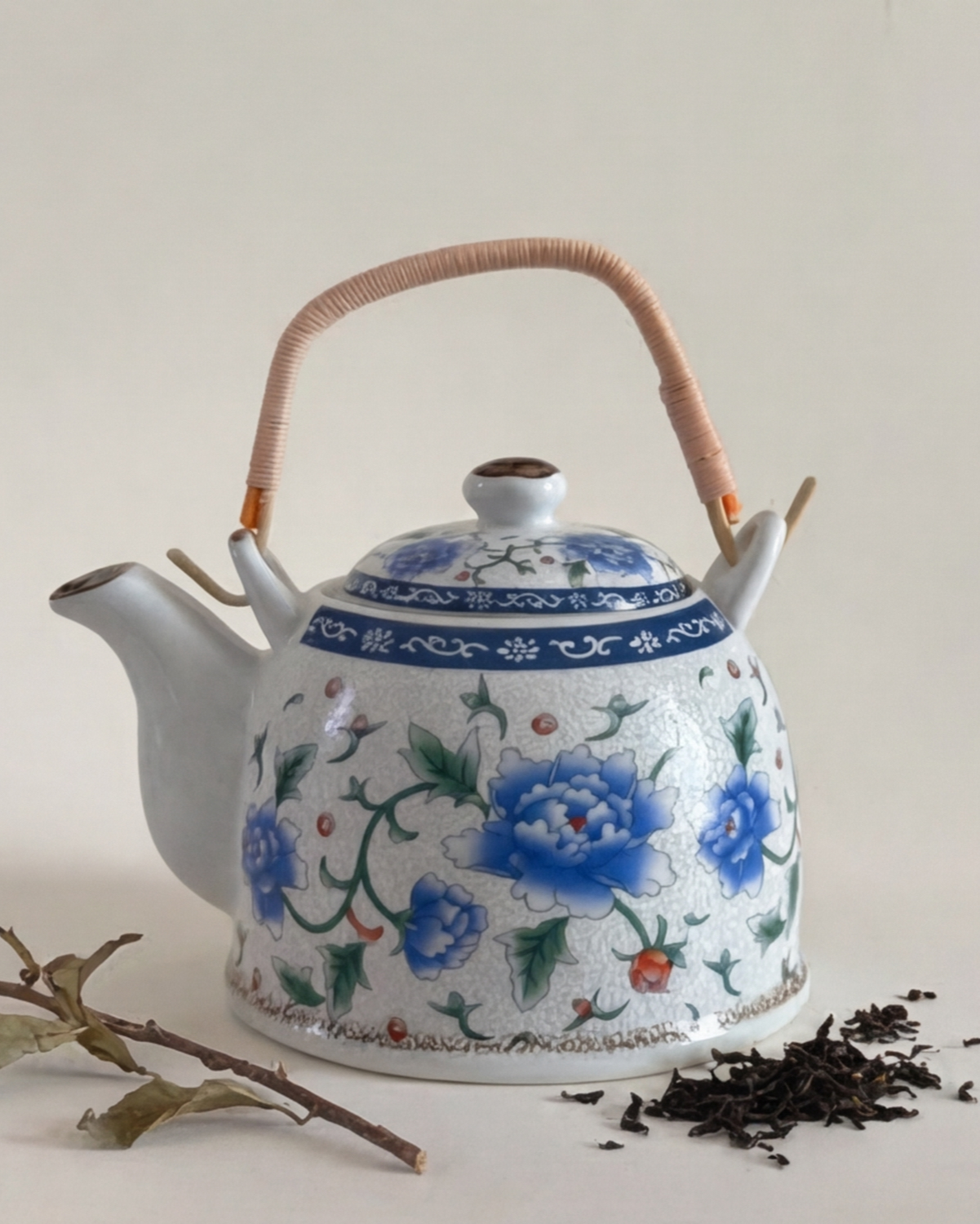 Blue Peony Tea Kettle 