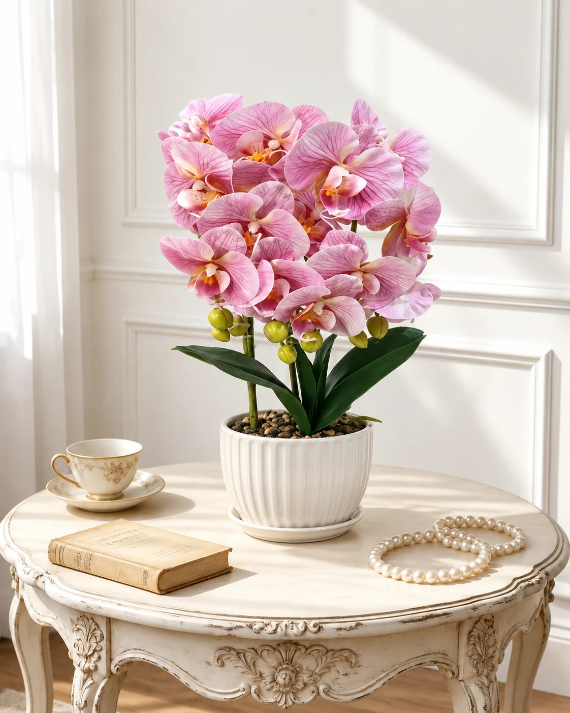 Moth Orchid Artificial Flower Arrangement - Pink