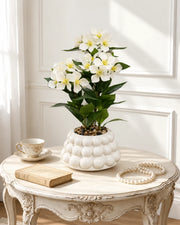 Azalea Artificial Flower Arrangement - White