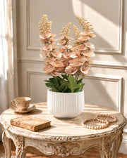 Delphinium Artificial Flower Arrangement - Peach