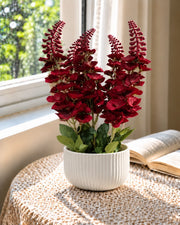 Delphinium Artificial Flower Arrangement - Burgundy