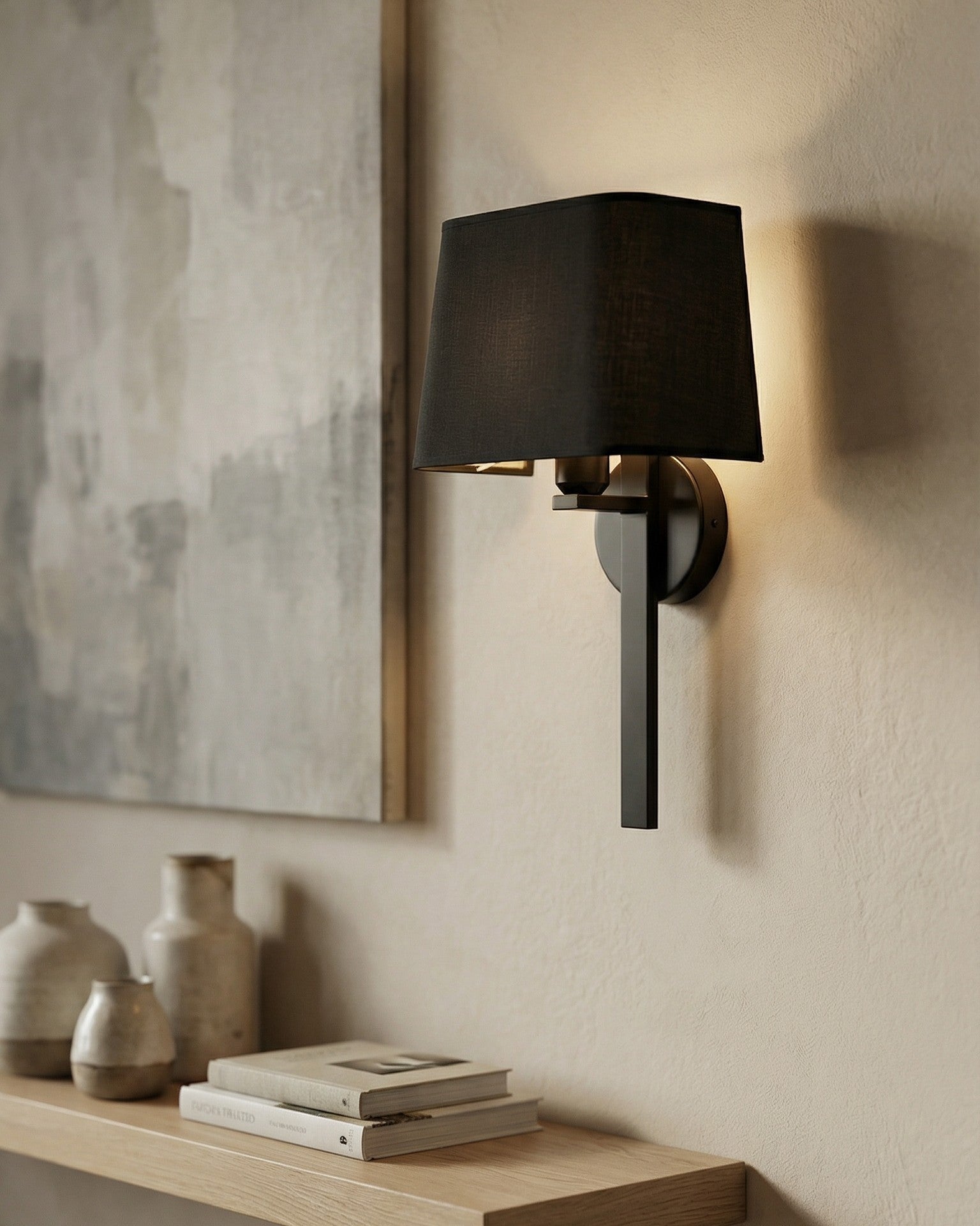 Velmora Shadecrest Wall Light - Black 