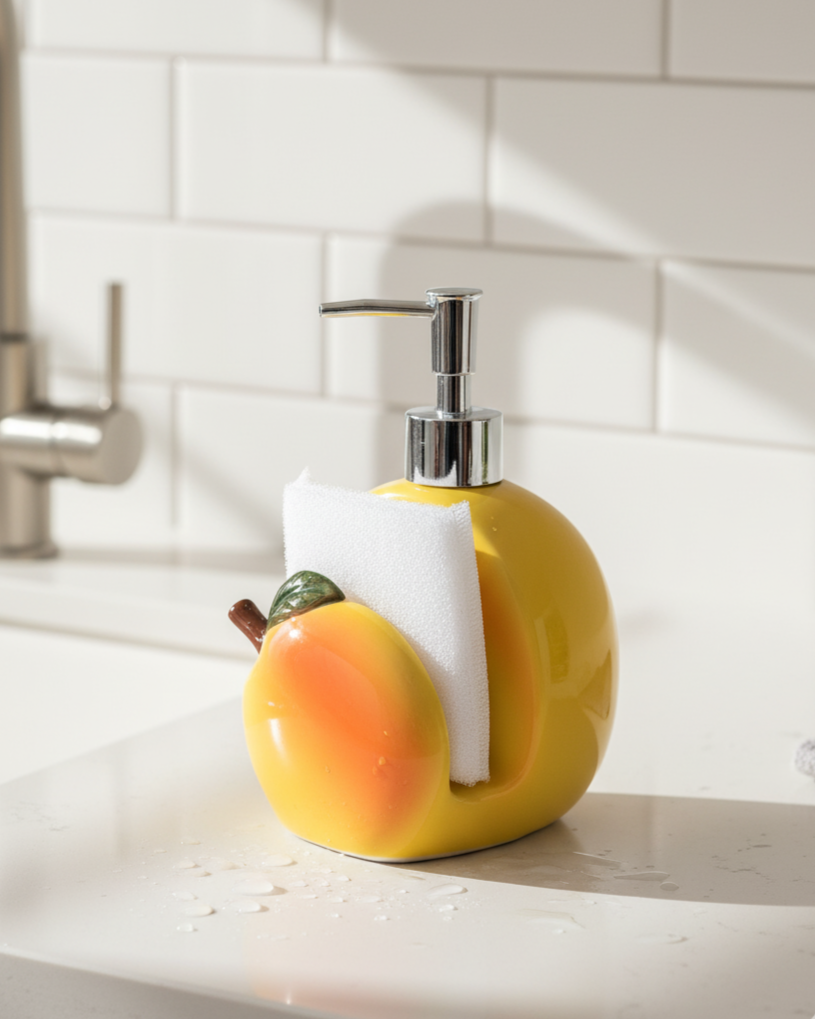 Apple Sope Dispoance With Scrub Holder 