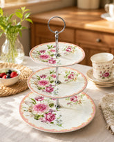 Royal Rose Garden 3-Tier Cake Stand 
