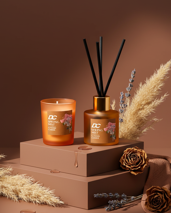 Spring Mist Aroma Candle & Reed Diffuser Set 