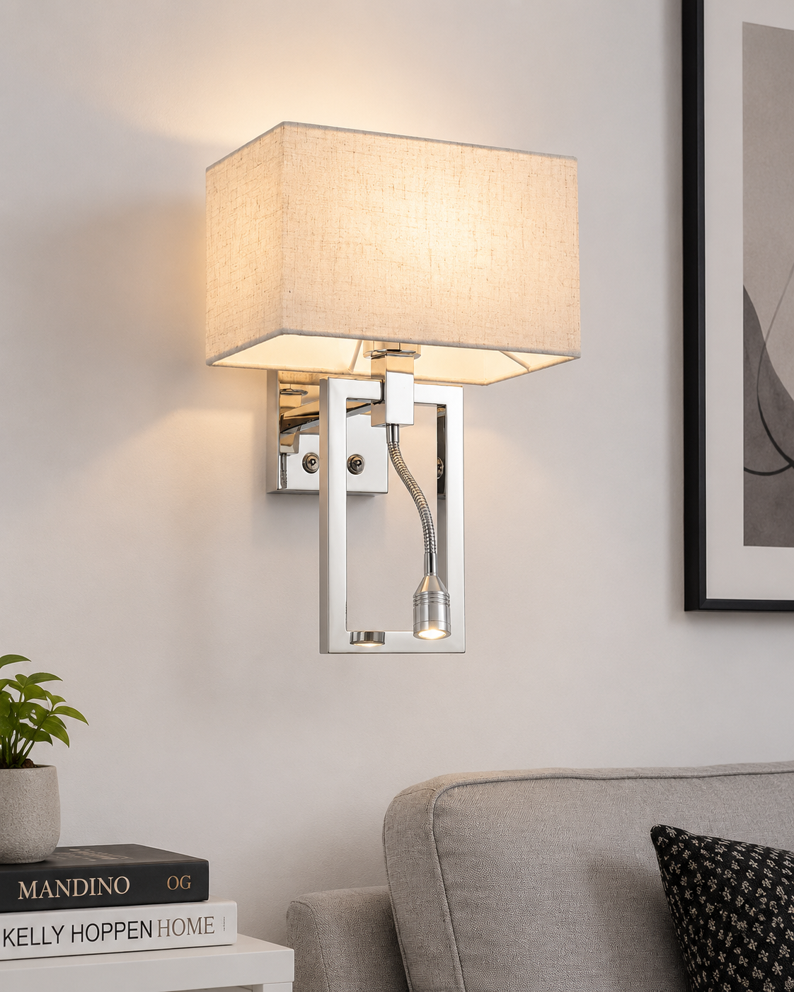 Luxe Chrome Reading Wall Light