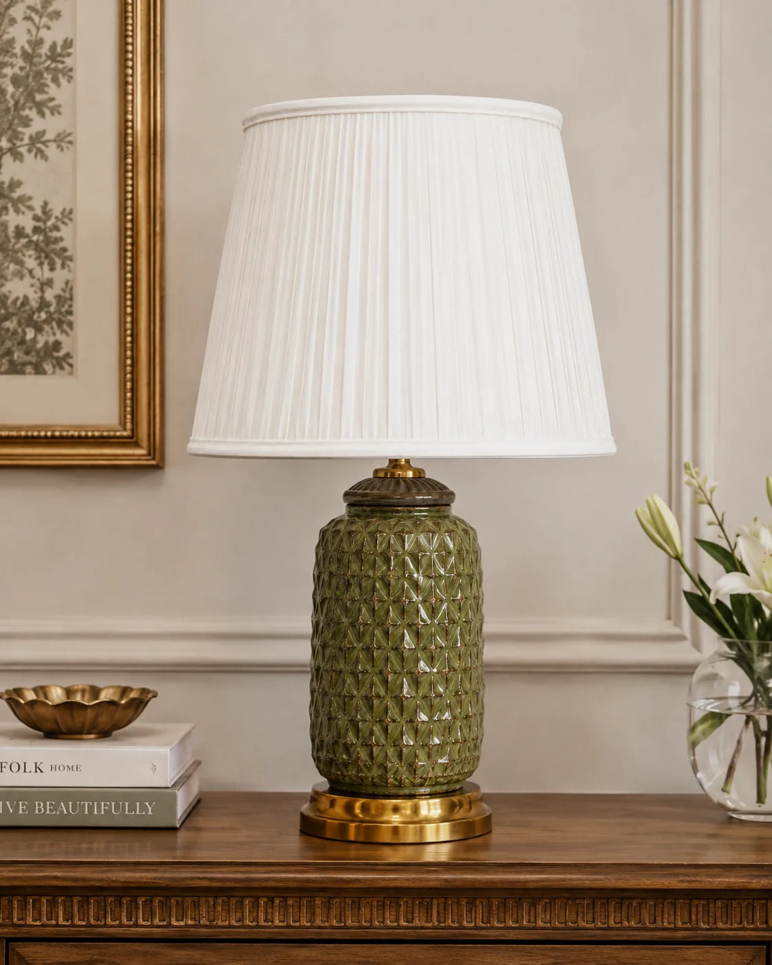 Sage Diamond Table Lamp - Large 