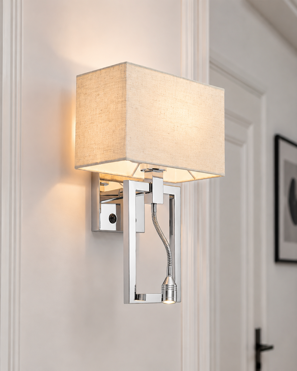Luxe Chrome Reading Wall Light