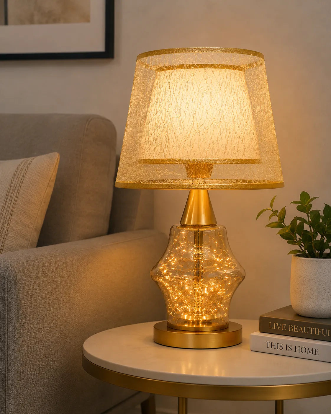 Gilded Starlight Dual-Lit Table Lamp