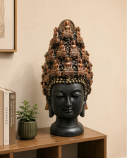Crown of Ascending Buddhas Sculptural Bust