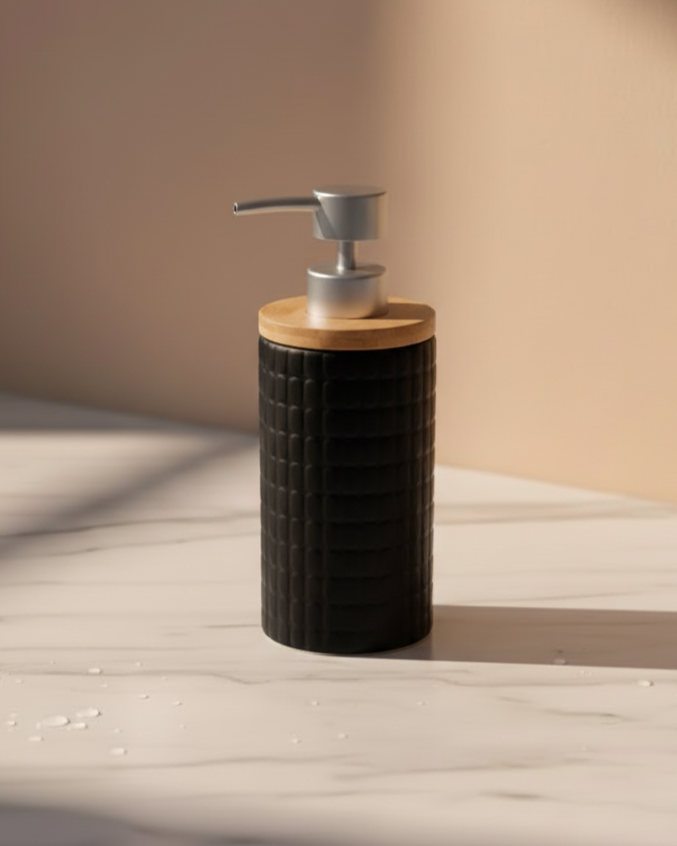 Urban Stone 3 Piece Bathroom Set - Black 