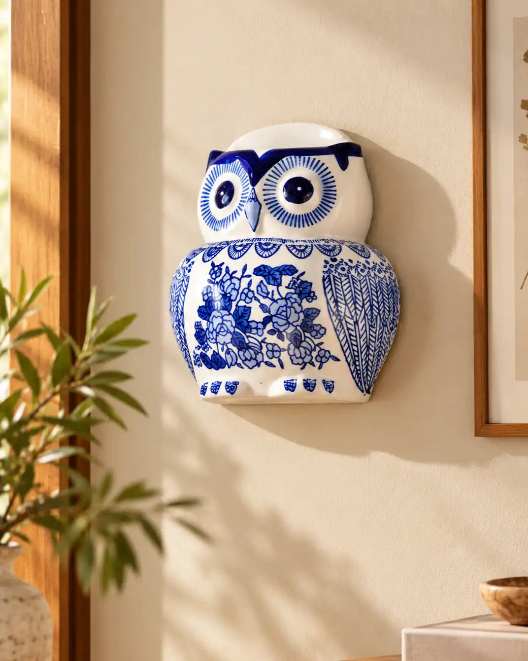 Owl Charm Decorative Wall Vase