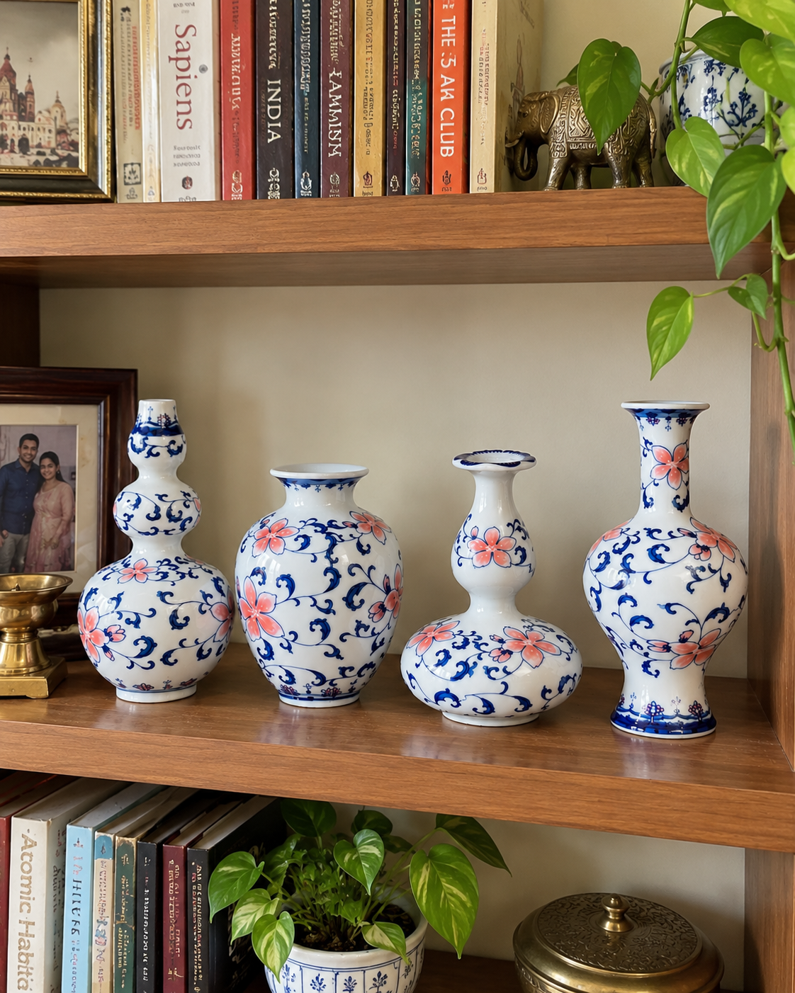 Celestia Floral Porcelain Vase - Set Of 4