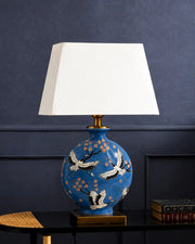 Soaring Cranes Ceramic Table Lamp