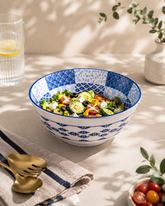 Midnight Mosaic Ceramic Serving Bowl 