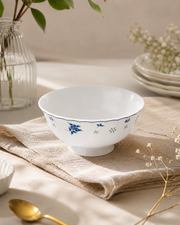 Blue Petal Elegance Ceramic Serving Bowl