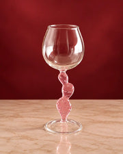 Blush Twist Stem Wine Glass