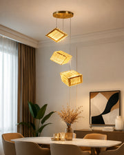 Crystal Cube Cluster Pendant Light
