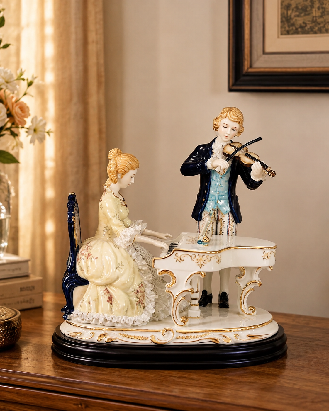 'Musical Duet' Fine Porcelain Figurine 