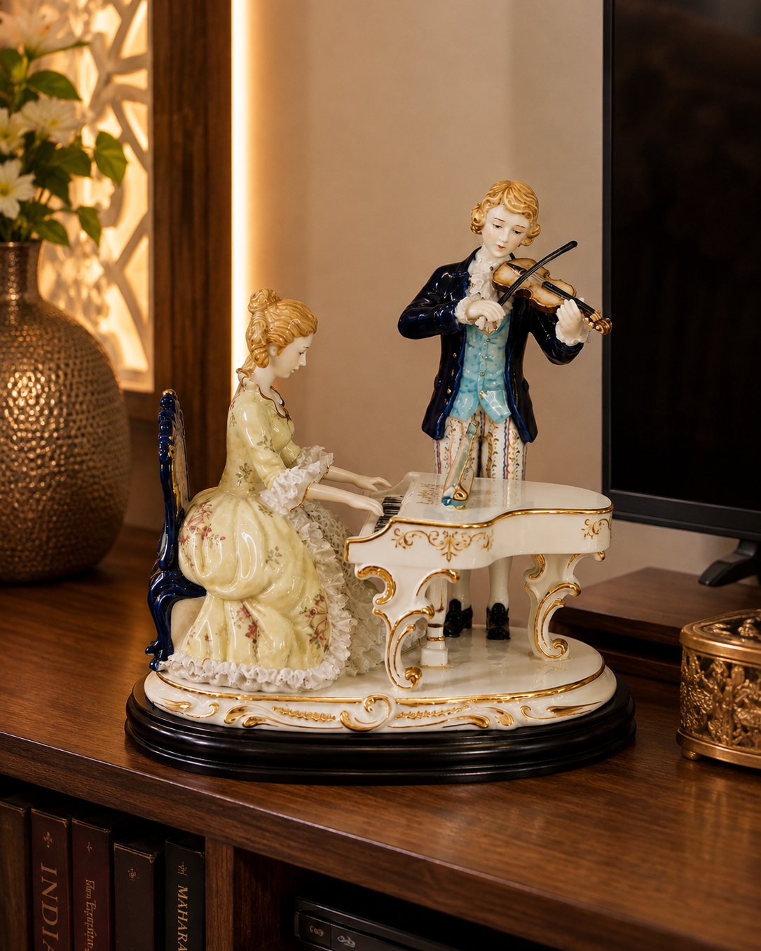 'Musical Duet' Fine Porcelain Figurine 