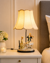 Couple  Musical Duet Porcelain Figurine Lamp 